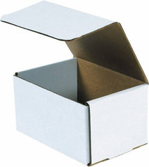 Made in USA - 6" Wide x 8" Long x 4" High Rectangle Crush Proof Mailers - 1 Wall, White - Americas Industrial Supply