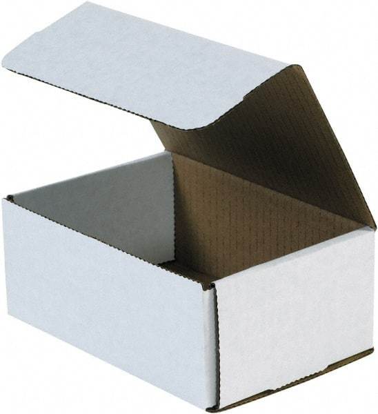 Made in USA - 5" Wide x 7-1/8" Long x 3" High Rectangle Crush Proof Mailers - 1 Wall, White - Americas Industrial Supply