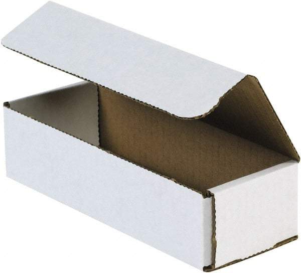 Made in USA - 6" Wide x 14" Long x 4" High Rectangle Crush Proof Mailers - 1 Wall, White - Americas Industrial Supply