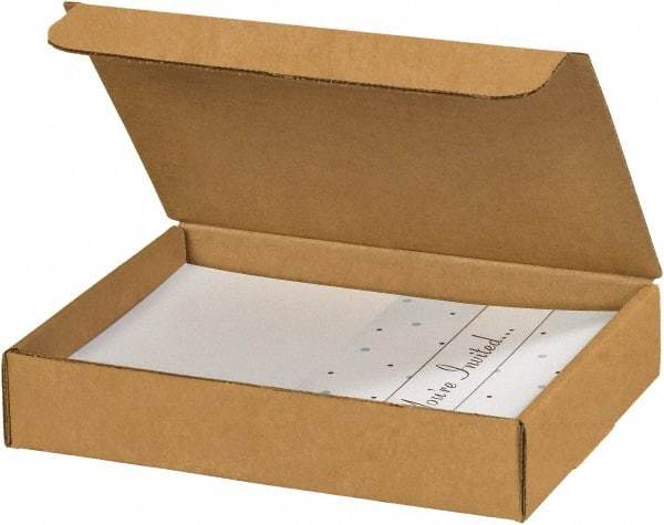 Made in USA - 6-1/2" Wide x 9" Long x 1-3/4" High Rectangle Crush Proof Mailers - 1 Wall, Kraft (Color) - Americas Industrial Supply