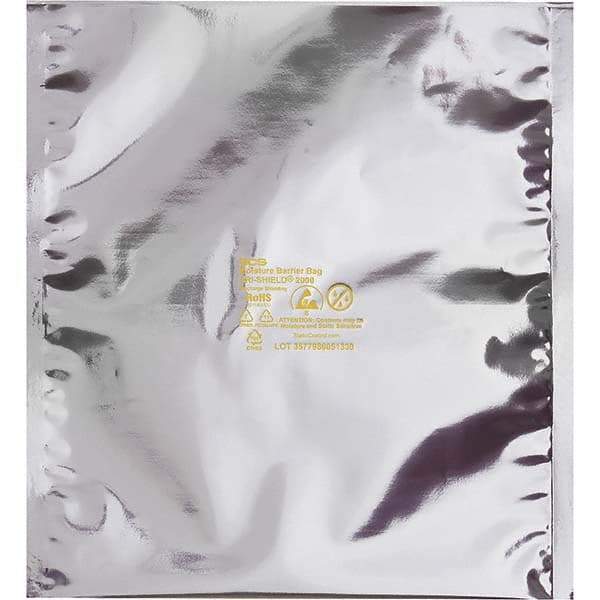 Made in USA - 12 x 16", 3.6 mil Moisture Barrier Bag - Silver - Americas Industrial Supply