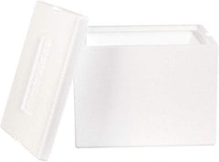 Made in USA - 10" Wide x 12" Long x 9" High Rectangle Insulated Box - White - Americas Industrial Supply