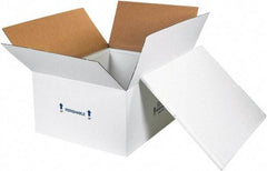 Made in USA - 19-3/4" Wide x 26" Long x 10-1/2" High Rectangle Insulated Box - 1 Wall, White - Americas Industrial Supply