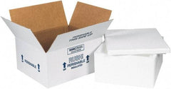 Made in USA - 10" Wide x 12" Long x 5" High Rectangle Insulated Box - 1 Wall, White - Americas Industrial Supply