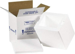Made in USA - 6" Wide x 8" Long x 9" High Rectangle Insulated Box - 1 Wall, White - Americas Industrial Supply