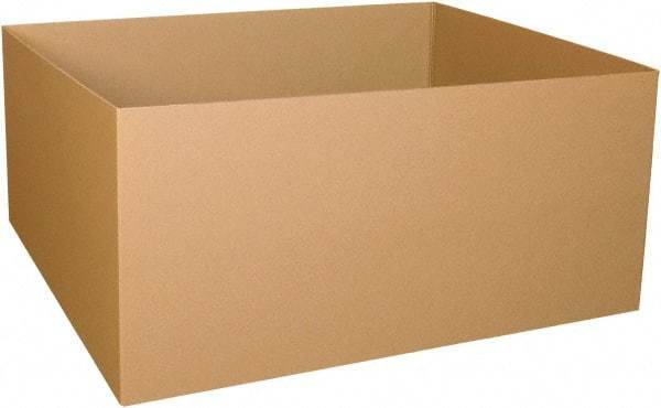 Made in USA - 40" Wide x 48" Long x 24" High Rectangle Corrugated Shipping Box - 1 Wall, Kraft (Color), 65 Lb Capacity - Americas Industrial Supply