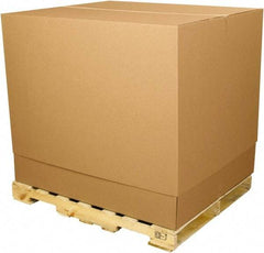 Made in USA - 36" Wide x 36" Long x 40" High Rectangle Telescoping Box - 1 Wall, Kraft (Color), 65 Lb Capacity - Americas Industrial Supply