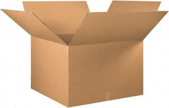 Made in USA - 36" Wide x 36" Long x 24" High Rectangle Heavy Duty Corrugated Box - 2 Walls, Kraft (Color), 100 Lb Capacity - Americas Industrial Supply