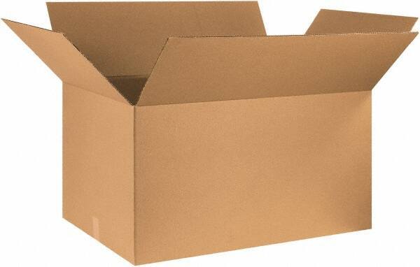 Made in USA - 24" Wide x 36" Long x 20" High Rectangle Corrugated Shipping Box - 1 Wall, Kraft (Color), 65 Lb Capacity - Americas Industrial Supply