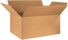 Made in USA - 18" Wide x 36" Long x 18" High Rectangle Heavy Duty Corrugated Box - 2 Walls, Kraft (Color), 100 Lb Capacity - Americas Industrial Supply