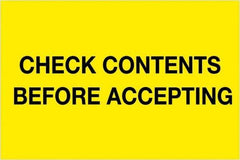 Tape Logic - 6" Long, Fluorescent Yellow Paper Shipping Label - For Multi-Use - Americas Industrial Supply