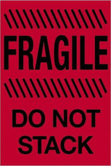 Tape Logic - 6" Long, Fluorescent Red Paper Shipping Label - For Multi-Use - Americas Industrial Supply