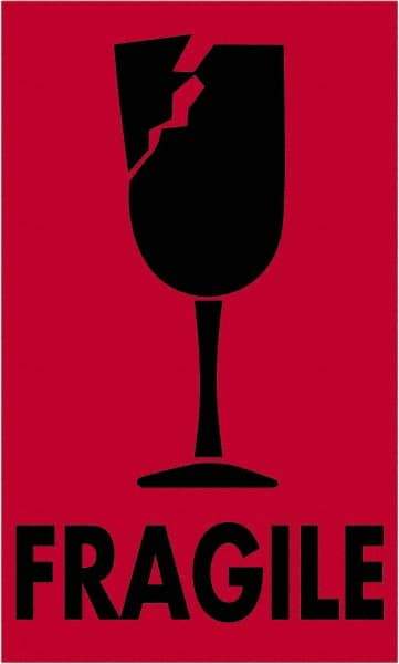 Tape Logic - 5" Long, Fluorescent Red Paper Shipping Label - For Multi-Use - Americas Industrial Supply