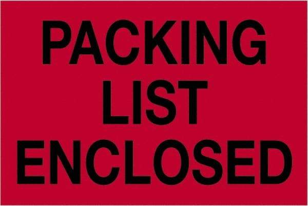 Tape Logic - 3" Long, Fluorescent Red Paper Shipping Label - For Multi-Use - Americas Industrial Supply