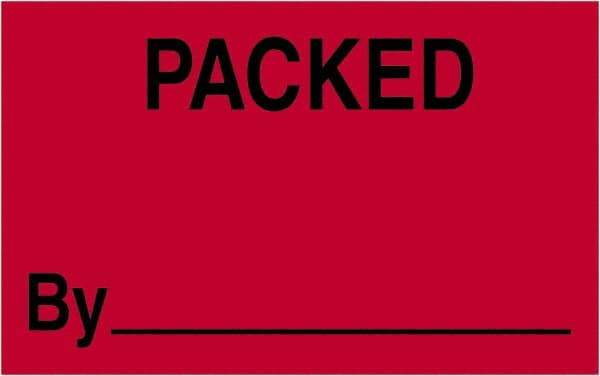 Tape Logic - 2" Long, Fluorescent Red Paper Shipping Label - For Multi-Use - Americas Industrial Supply
