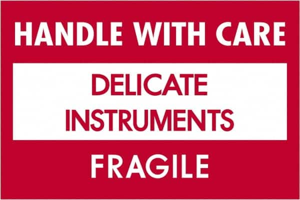 Tape Logic - 3" Long, Red/White Paper Shipping Label - For Multi-Use - Americas Industrial Supply