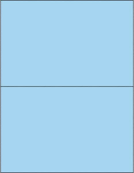 Tape Logic - 8-1/2" Long, Pastel Blue Paper Laser Label - For Laser Printers - Americas Industrial Supply