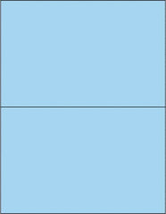 Tape Logic - 8-1/2" Long, Pastel Blue Paper Laser Label - For Laser Printers - Americas Industrial Supply