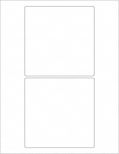 Tape Logic - 5" Long, White Paper Laser Label - For Laser Printers - Americas Industrial Supply