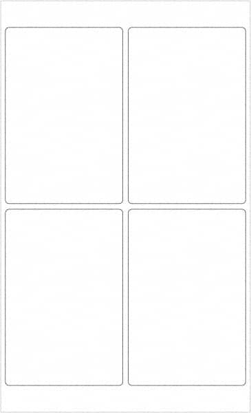 Tape Logic - 6" Long, White Paper Laser Label - For Laser Printers - Americas Industrial Supply