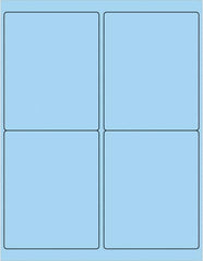 Tape Logic - 5" Long, Pastel Blue Paper Laser Label - For Laser Printers - Americas Industrial Supply