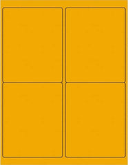 Tape Logic - 5" Long, Fluorescent Orange Paper Laser Label - For Laser Printers - Americas Industrial Supply