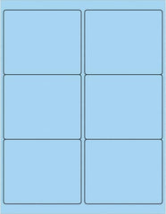 Tape Logic - 4" Long, Pastel Blue Paper Laser Label - For Laser Printers - Americas Industrial Supply