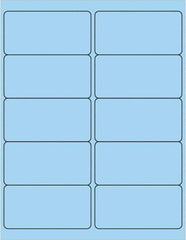 Tape Logic - 4" Long, Pastel Blue Paper Laser Label - For Laser Printers - Americas Industrial Supply