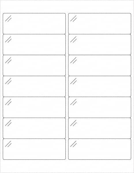 Tape Logic - 4" Long, Clear Polyester Laser Label - For Laser Printers - Americas Industrial Supply