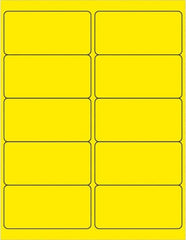 Tape Logic - 4" Long, Fluorescent Yellow Paper Laser Label - For Laser Printers - Americas Industrial Supply