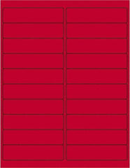 Tape Logic - 4" Long, Fluorescent Red Paper Laser Label - For Laser Printers - Americas Industrial Supply