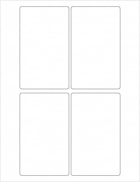 Tape Logic - 5" Long, White Paper Laser Label - For Laser Printers - Americas Industrial Supply