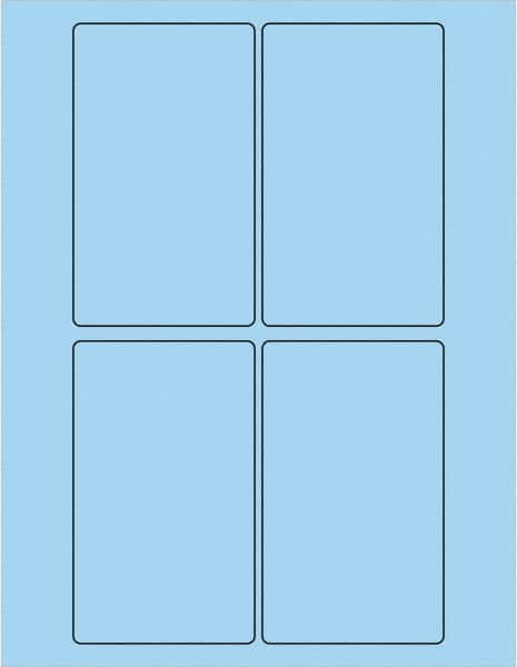Tape Logic - 5" Long, Pastel Blue Paper Laser Label - For Laser Printers - Americas Industrial Supply