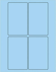 Tape Logic - 5" Long, Pastel Blue Paper Laser Label - For Laser Printers - Americas Industrial Supply