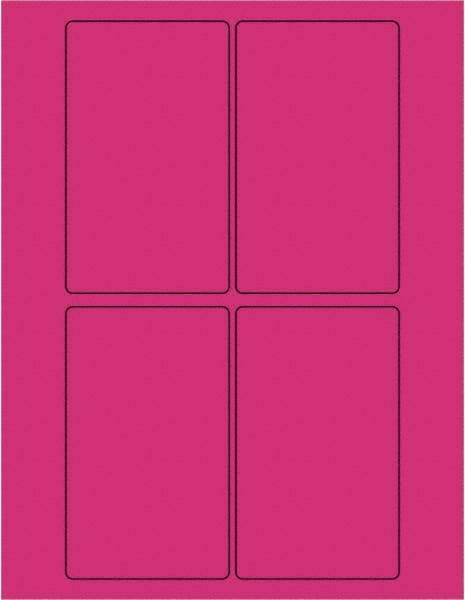 Tape Logic - 5" Long, Fluorescent Pink Paper Laser Label - For Laser Printers - Americas Industrial Supply