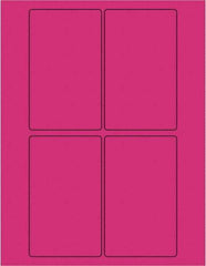 Tape Logic - 5" Long, Fluorescent Pink Paper Laser Label - For Laser Printers - Americas Industrial Supply