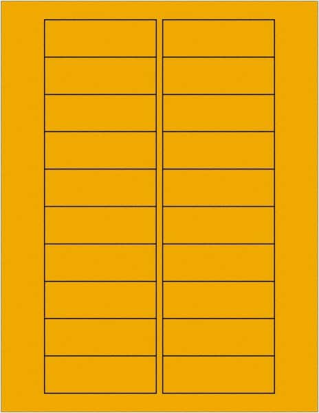 Tape Logic - 3" Long, Fluorescent Orange Paper Laser Label - For Laser Printers - Americas Industrial Supply