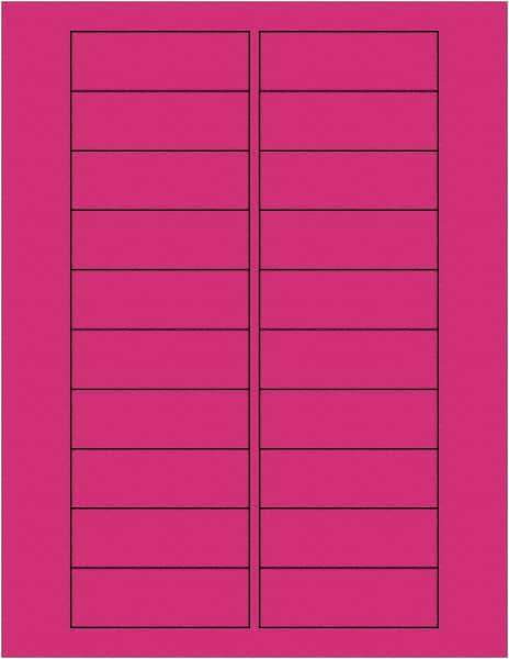 Tape Logic - 3" Long, Fluorescent Pink Paper Laser Label - For Laser Printers - Americas Industrial Supply