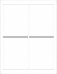 Tape Logic - 4-3/4" Long, White Paper Laser Label - For Laser Printers - Americas Industrial Supply