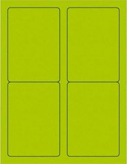 Tape Logic - 5" Long, Fluorescent Green Paper Laser Label - For Laser Printers - Americas Industrial Supply