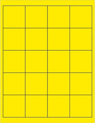 Tape Logic - 2" Long, Fluorescent Yellow Paper Laser Label - For Laser Printers - Americas Industrial Supply
