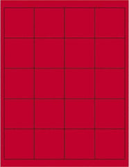 Tape Logic - 2" Long, Fluorescent Red Paper Laser Label - For Laser Printers - Americas Industrial Supply