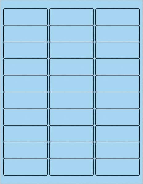 Tape Logic - 2-5/8" Long, Pastel Blue Paper Laser Label - For Laser Printers - Americas Industrial Supply