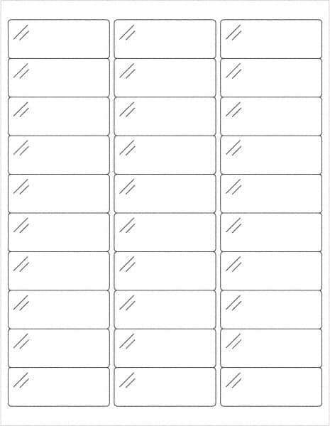 Tape Logic - 2-5/8" Long, Clear Polyester Laser Label - For Laser Printers - Americas Industrial Supply