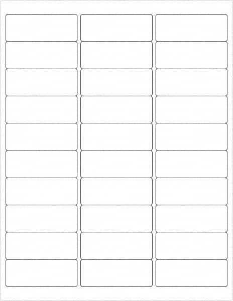 Tape Logic - 2-5/8" Long, White Paper Laser Label - For Laser Printers - Americas Industrial Supply