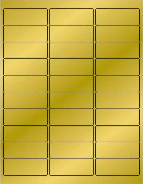 Tape Logic - 2-5/8" Long, Gold Paper Laser Label - For Laser Printers - Americas Industrial Supply