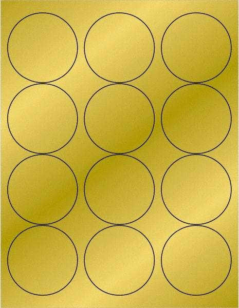 Tape Logic - 2-1/2" Long, Gold Paper Laser Label - For Laser Printers - Americas Industrial Supply