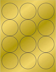 Tape Logic - 2-1/2" Long, Gold Paper Laser Label - For Laser Printers - Americas Industrial Supply