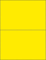 Made in USA - 8-1/2" Long, Fluorescent Yellow Paper Laser Label - For Laser Printers - Americas Industrial Supply