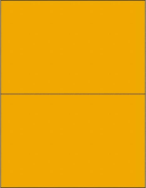 Tape Logic - 8-1/2" Long, Fluorescent Orange Paper Laser Label - For Laser Printers - Americas Industrial Supply